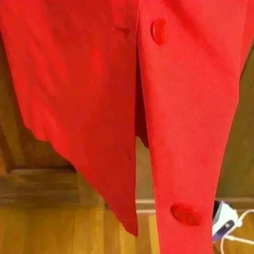 Vintage 1970’s London Fog Maincoats Red Trench Coat Size 10 P Made In USA - Picture 7 of 14